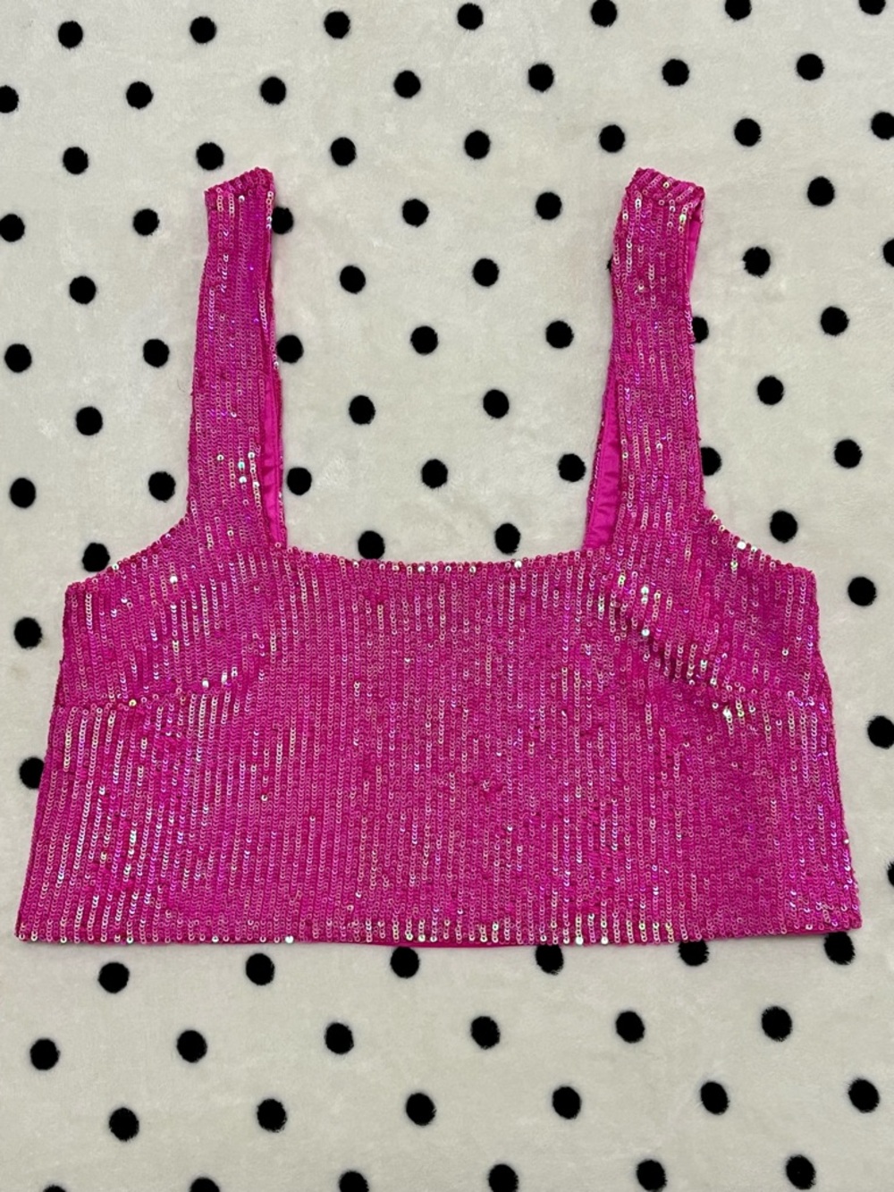 Show Me Your MuMu Tara Sequined Crop Top Size S